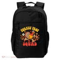 Turkey Trot Squad Funny Thanksgiving Running Fall Turkey Gift Backpack thumb 0