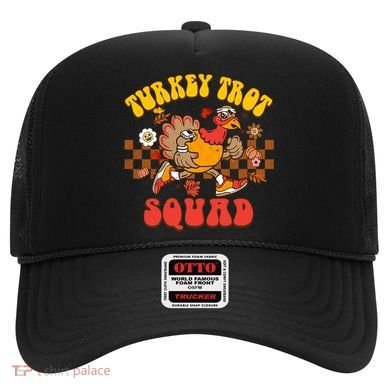 Turkey Trot Squad Funny Thanksgiving Running Fall Turkey Gift Hat