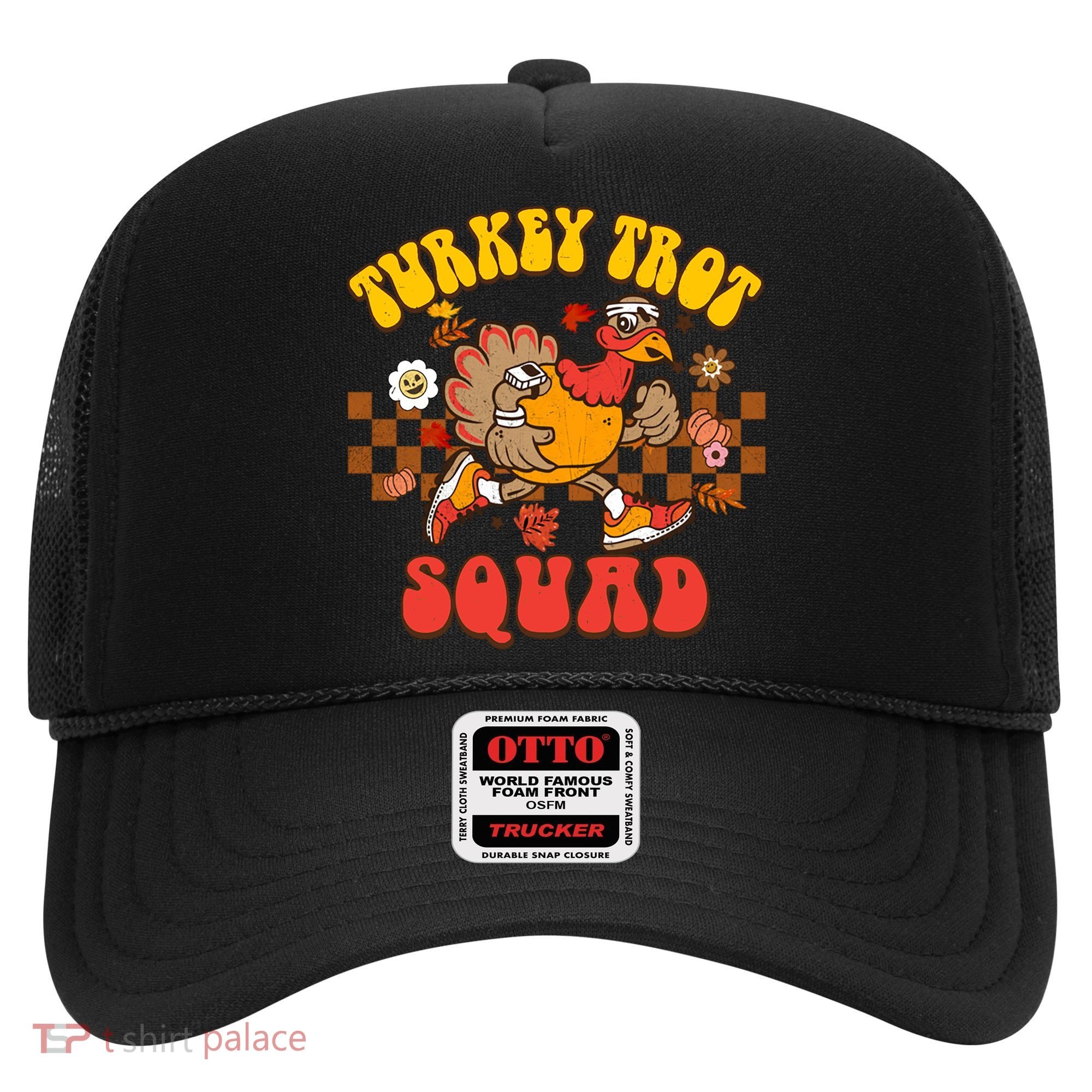 Turkey Trot Squad Funny Thanksgiving Running Fall Turkey Gift Hat