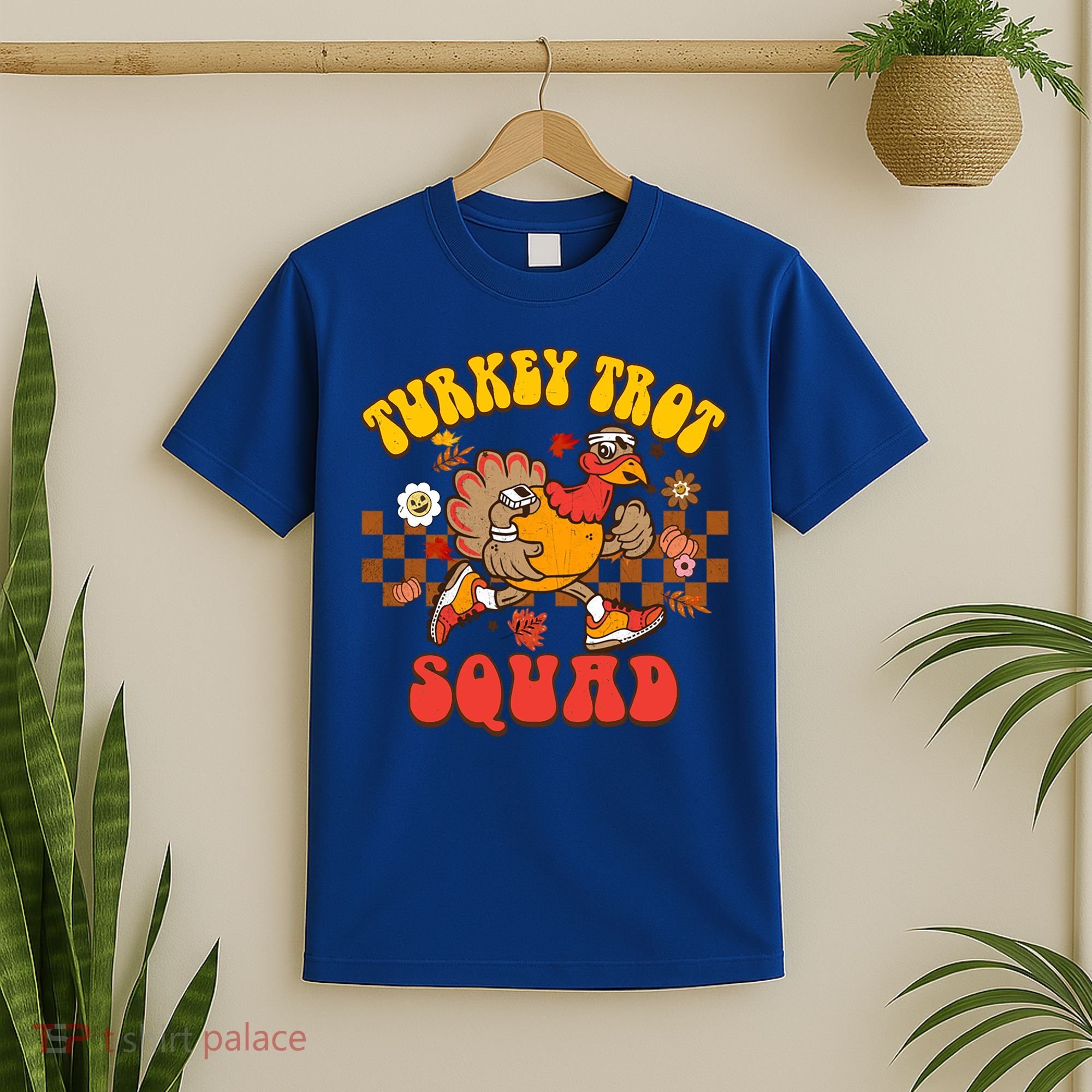 Turkey Trot Squad Funny Thanksgiving Running Fall Turkey Gift T-Shirt