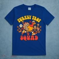 Turkey Trot Squad Funny Thanksgiving Running Fall Turkey Gift T-Shirt thumb 5