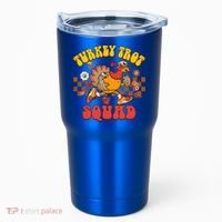 Turkey Trot Squad Funny Thanksgiving Running Fall Turkey Gift Tumbler thumb 0