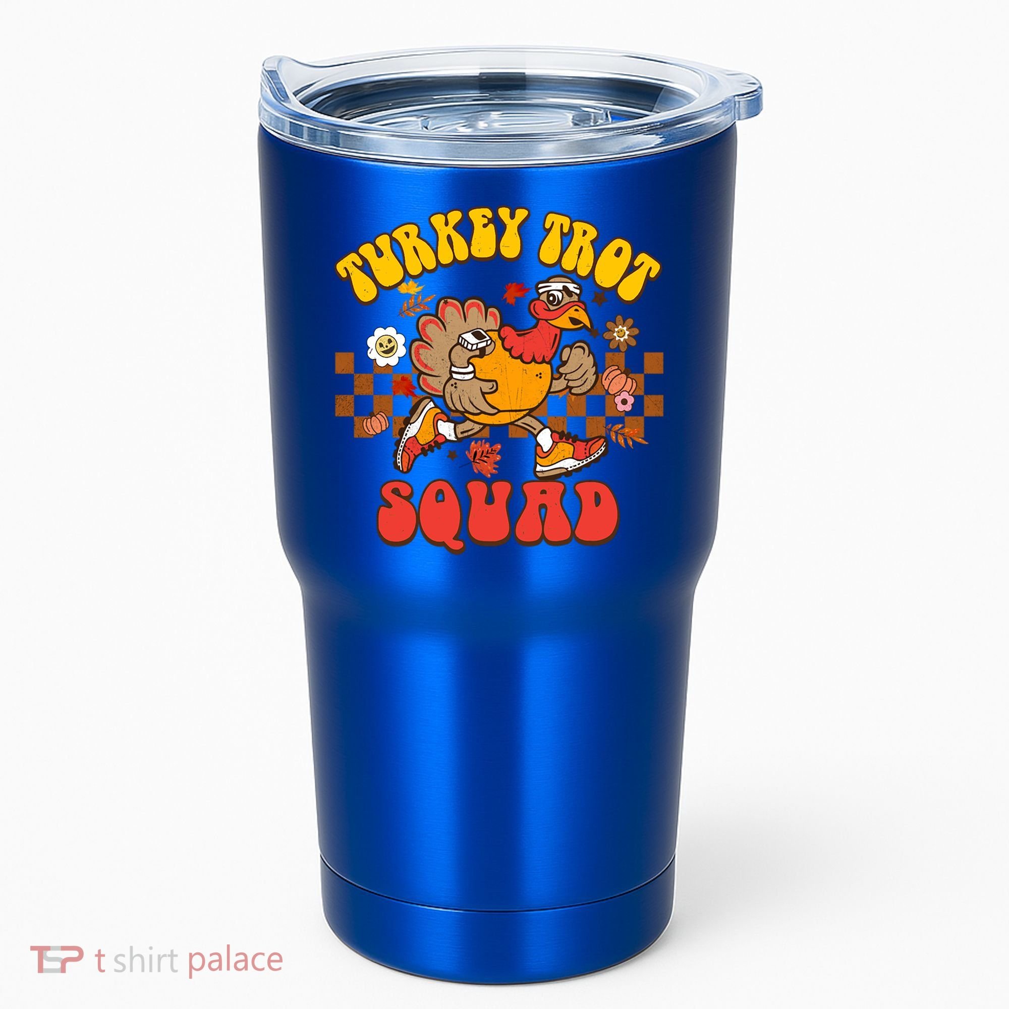 Turkey Trot Squad Funny Thanksgiving Running Fall Turkey Gift Tumbler