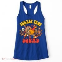Turkey Trot Squad Funny Thanksgiving Running Fall Turkey Gift Women's Tank Top thumb 0