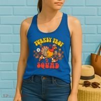Turkey Trot Squad Funny Thanksgiving Running Fall Turkey Gift Women's Tank Top thumb 2
