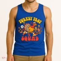 Turkey Trot Squad Funny Thanksgiving Running Fall Turkey Gift Tank Top thumb 3