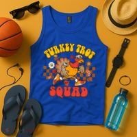 Turkey Trot Squad Funny Thanksgiving Running Fall Turkey Gift Tank Top thumb 4