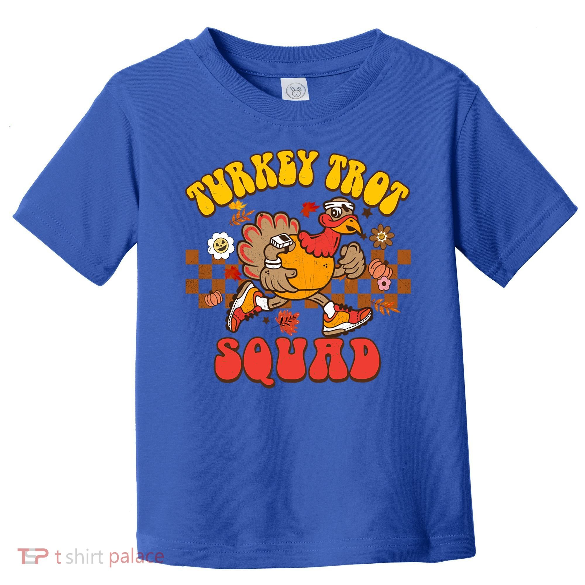 Turkey Trot Squad Funny Thanksgiving Running Fall Turkey Gift Toddler T-Shirt