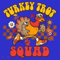 Turkey Trot Squad Funny Thanksgiving Running Fall Turkey Gift Visor thumb 3