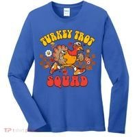 Turkey Trot Squad Funny Thanksgiving Running Fall Turkey Gift Women's Long Sleeve Shirt thumb 0