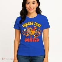 Turkey Trot Squad Funny Thanksgiving Running Fall Turkey Gift Women's T-Shirt thumb 4