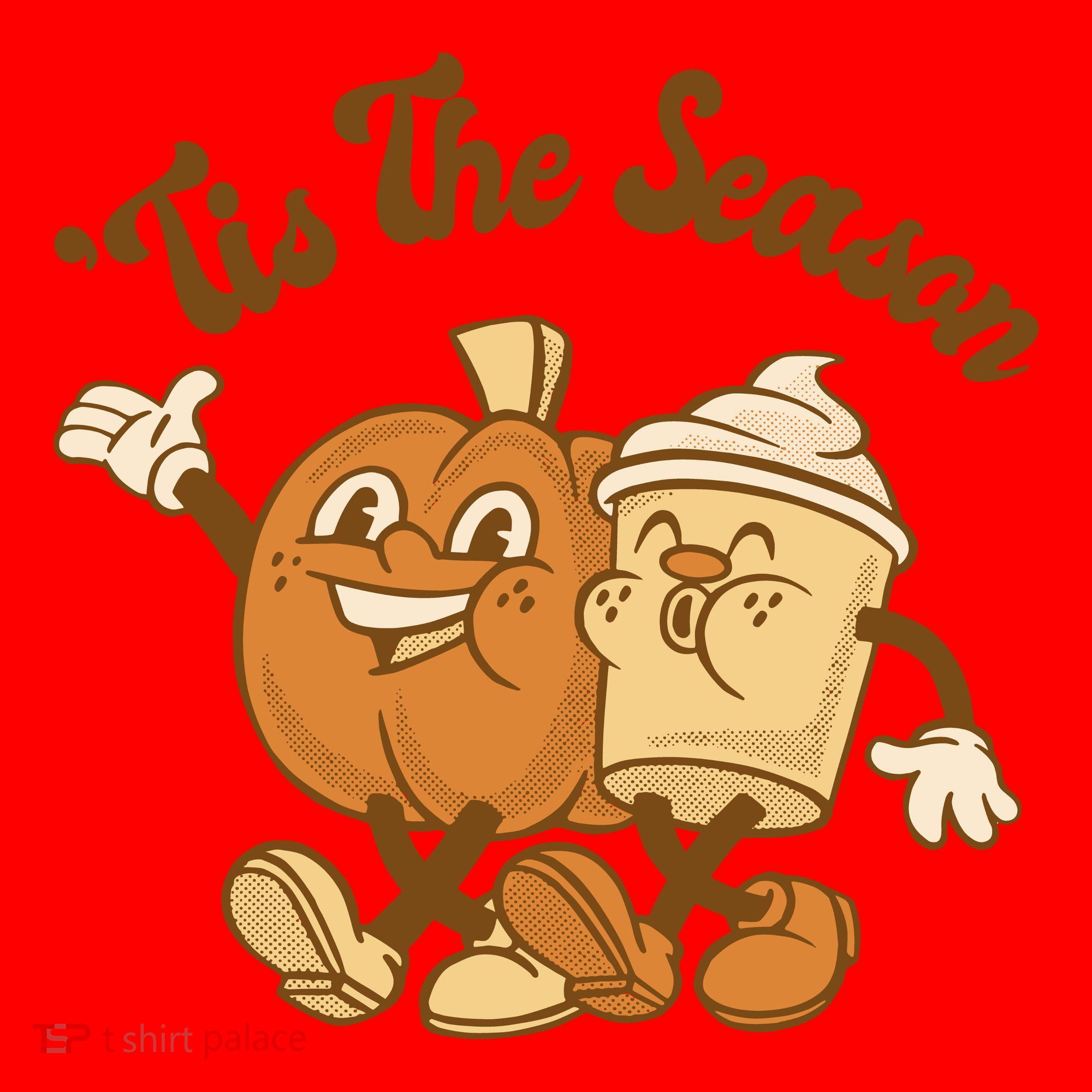 Tis The Season Pumpkin Latte Autumn Santa Hat