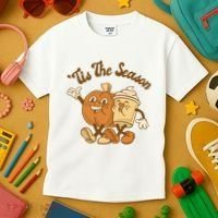 Tis The Season Pumpkin Latte Autumn Kids T-Shirt thumb 3