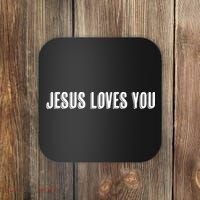 Top That Says The Words JESUS LOVES YOU Christian Coaster thumb 0
