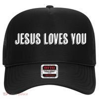 Top That Says The Words JESUS LOVES YOU Christian Hat thumb 0