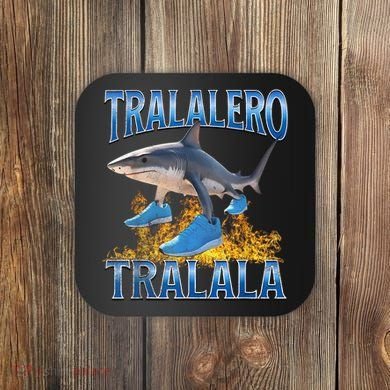 Tralalero Tralala Shark Meme Coaster