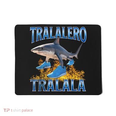 Tralalero Tralala Shark Meme Mousepad