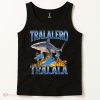 Tralalero Tralala Shark Meme Tank Top thumb 2