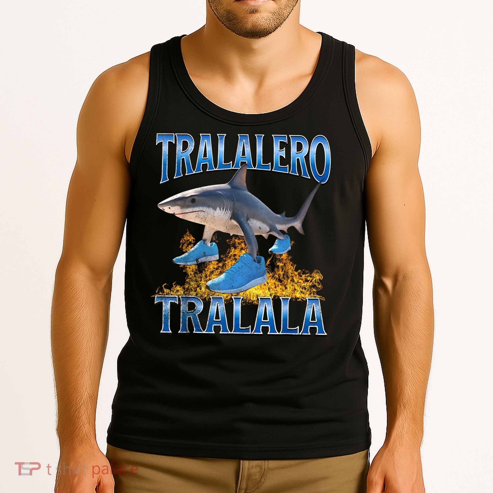 Tralalero Tralala Shark Meme Tank Top