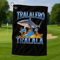 Tralalero Tralala Shark Meme Golf Towel thumb 1
