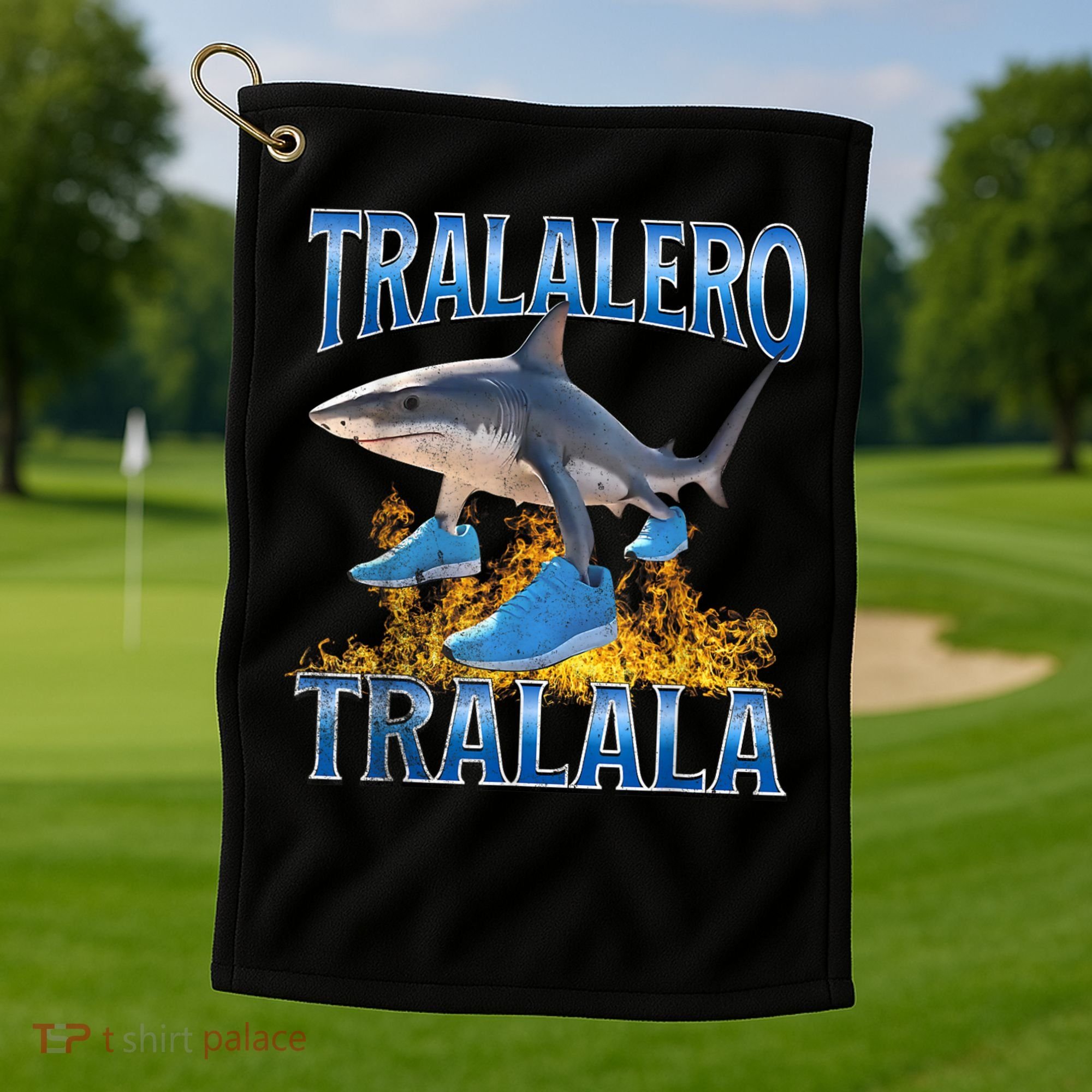 Tralalero Tralala Shark Meme Golf Towel