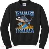Tralalero Tralala Shark Meme Kids Sweatshirt thumb 0