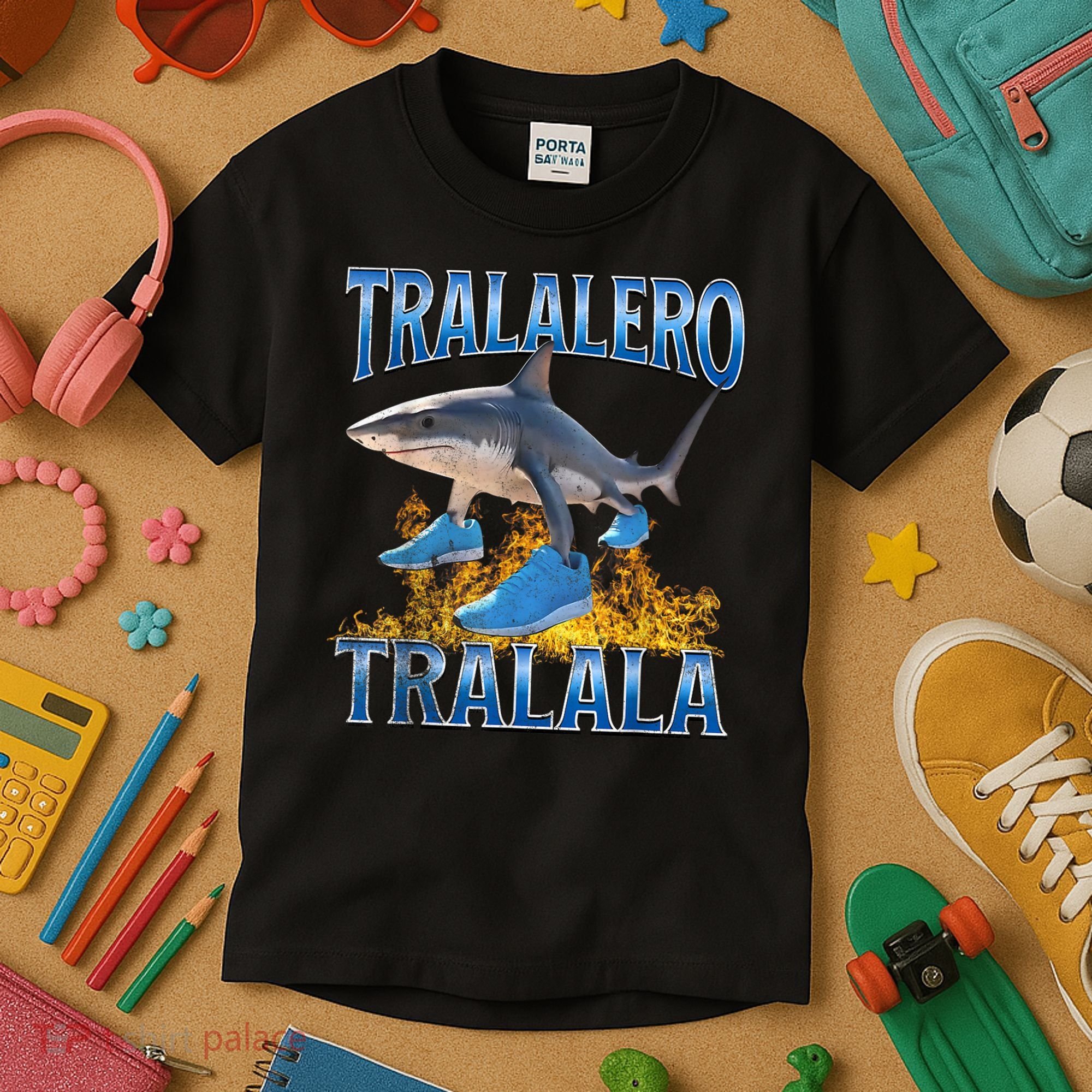 Tralalero Tralala Shark Meme Kids T-Shirt