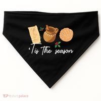 Tis The Season Christmas Mexican Concha Tamale Cafe De Olla USA-Made Doggie Bandana thumb 0