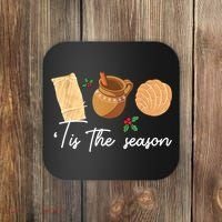 Tis The Season Christmas Mexican Concha Tamale Cafe De Olla Coaster thumb 0