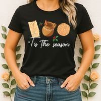 Tis The Season Christmas Mexican Concha Tamale Cafe De Olla Women's T-Shirt thumb 2