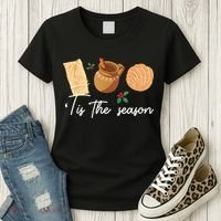 Tis The Season Christmas Mexican Concha Tamale Cafe De Olla Women's T-Shirt thumb 3