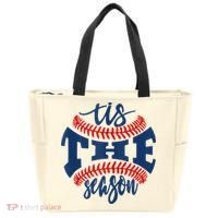 Tis The Season Baseball Softball Lovers Tote Bag thumb 0