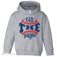 Tis The Season Baseball Softball Lovers Toddler Hoodie thumb 0