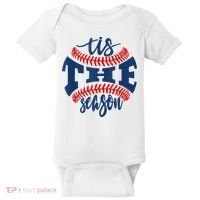Tis The Season Baseball Softball Lovers Baby Bodysuit thumb 0