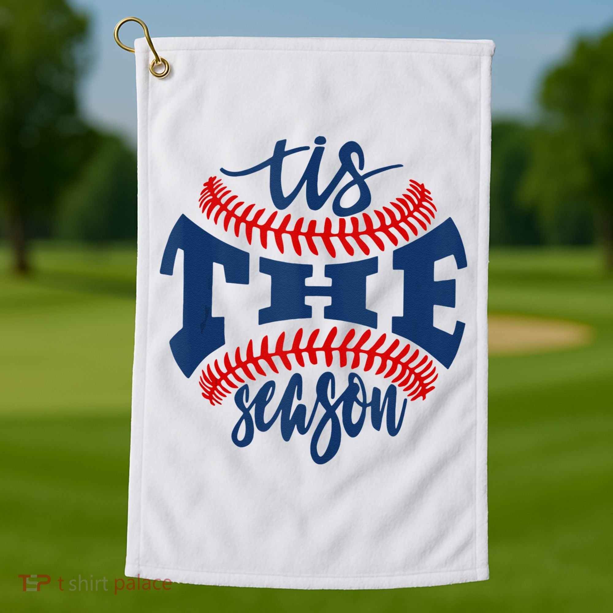 Tis The Season Baseball Softball Lovers Golf Towel
