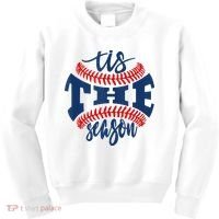 Tis The Season Baseball Softball Lovers Kids Sweatshirt thumb 0