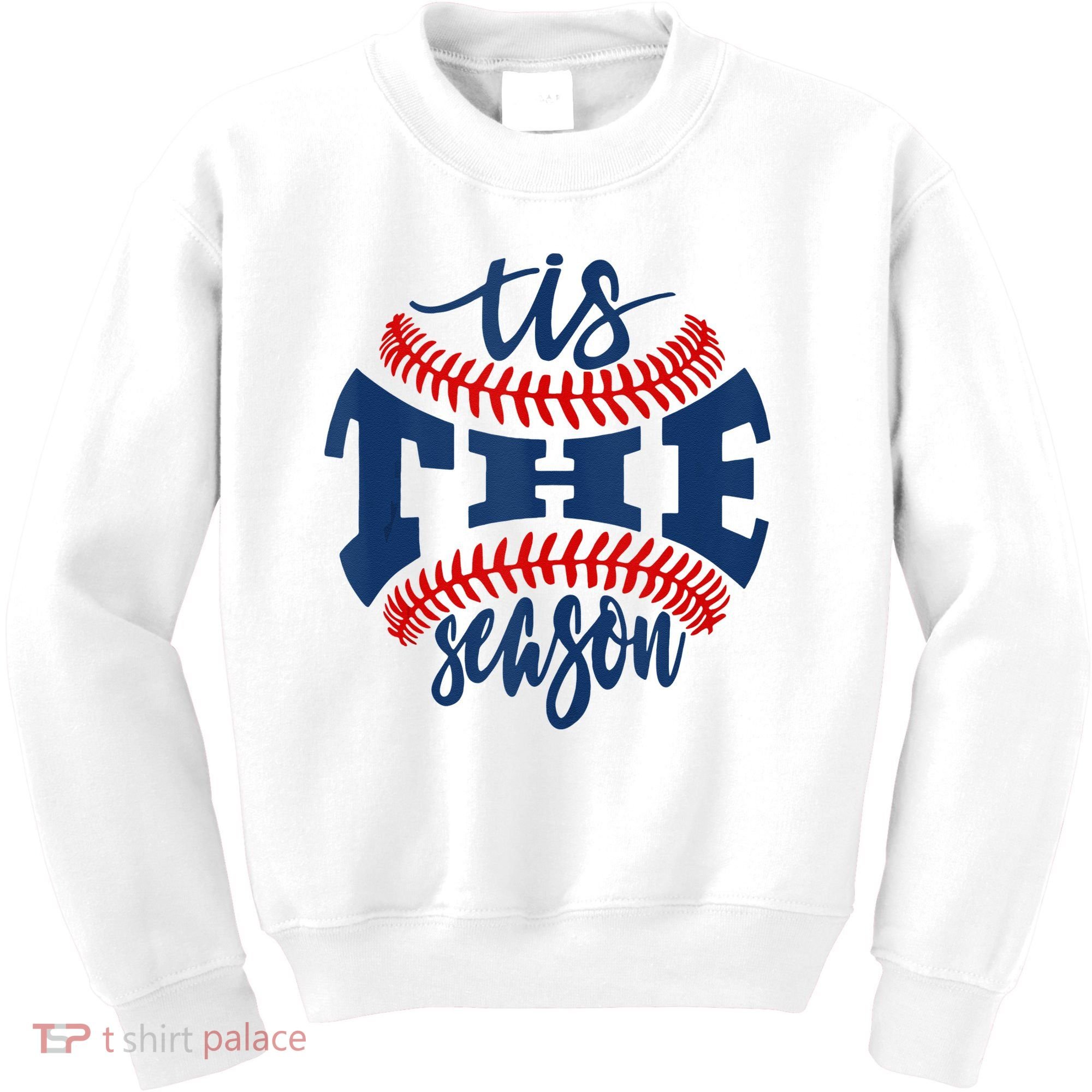 Tis The Season Baseball Softball Lovers Kids Sweatshirt