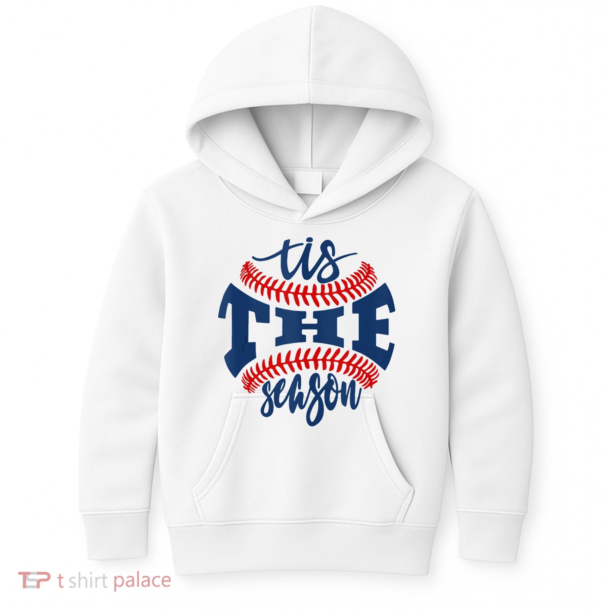 Tis The Season Baseball Softball Lovers Kids Hoodie