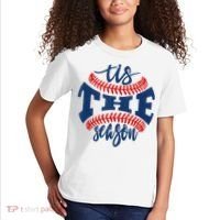 Tis The Season Baseball Softball Lovers Kids T-Shirt thumb 2