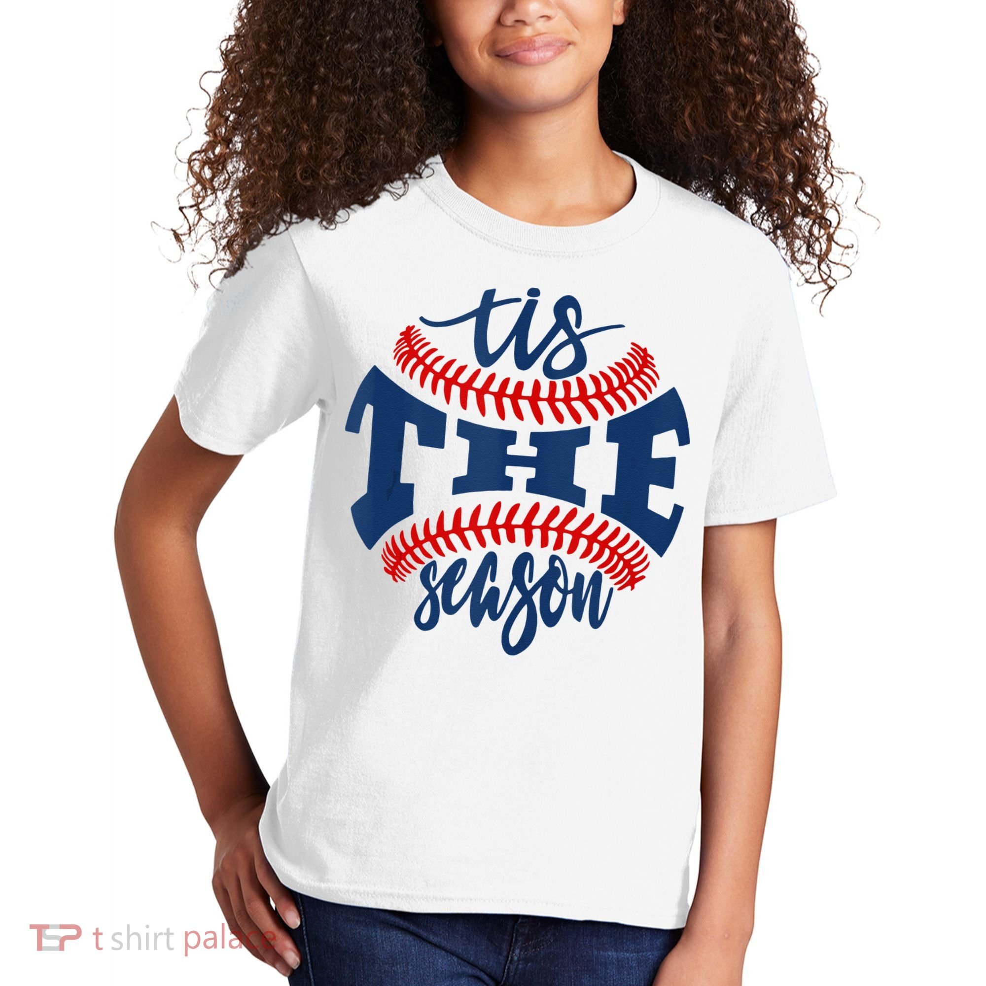 Tis The Season Baseball Softball Lovers Kids T-Shirt