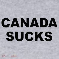 Top That Says CANADA SUCKS Funny Anti Canadian Women's Sweatshirt thumb 2