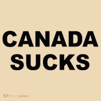 Top That Says CANADA SUCKS Funny Anti Canadian Tote Bag thumb 4