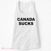 Top That Says CANADA SUCKS Funny Anti Canadian Women's Tank Top thumb 0