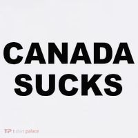 Top That Says CANADA SUCKS Funny Anti Canadian Women's Tank Top thumb 5