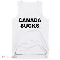 Top That Says CANADA SUCKS Funny Anti Canadian Tank Top thumb 0