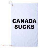 Top That Says CANADA SUCKS Funny Anti Canadian Golf Towel thumb 0