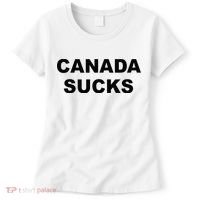 Top That Says CANADA SUCKS Funny Anti Canadian Women's T-Shirt thumb 0