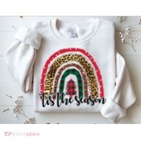 Tis The Season Holiday Rainbow Cute Christmas Sweatshirt thumb 2