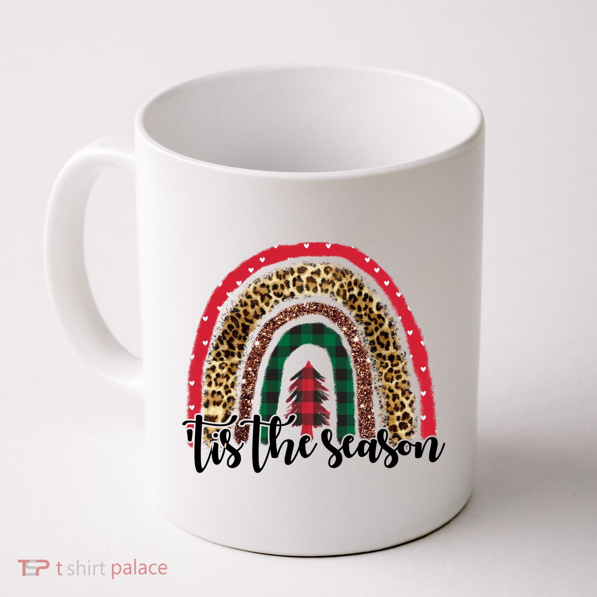 Tis The Season Holiday Rainbow Cute Christmas Coffee Mug