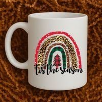 Tis The Season Holiday Rainbow Cute Christmas Coffee Mug thumb 2
